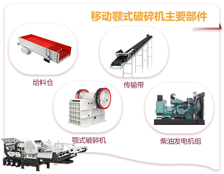 小型移動(dòng)顎式破碎車一體式生產(chǎn)，占地面積小